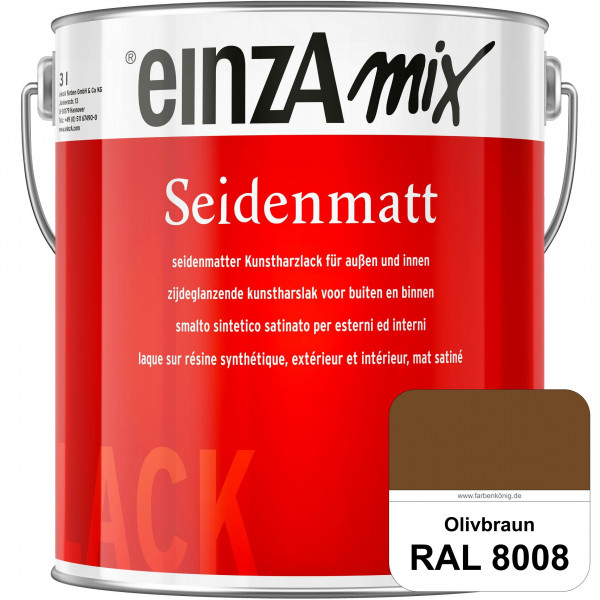 einzA Seidenmatt (RAL 8008 Olivbraun) Lösemittelhaltiger Seidenmattlack