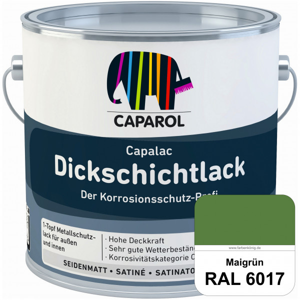 Capalac Dickschichtlack (RAL 6017 Maigrün) 1-Topf Metallschutzlack (löselmittelhaltig) innen & außen
