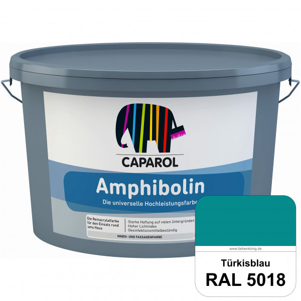Amphibolin (RAL 5018 Türkisblau) Universalfarbe auf Reinacrylbasis innen & außen
