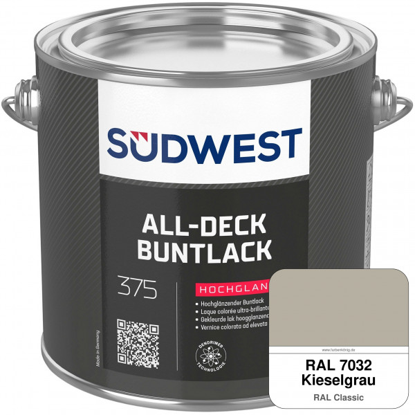 All-Deck Buntlack Hochglanz (RAL 7032 Kieselgrau)