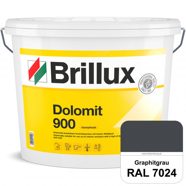 Dolomit 900 (RAL 7024 Graphitgrau) stumpfmatte Innen-Dispersionsfarbe mit gutem Deckvermögen