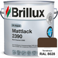 2K-Aqua Mattlack 2390 (RAL 8028 Terrabraun) mechanisch und chemisch hoch belastbar für außen & innen