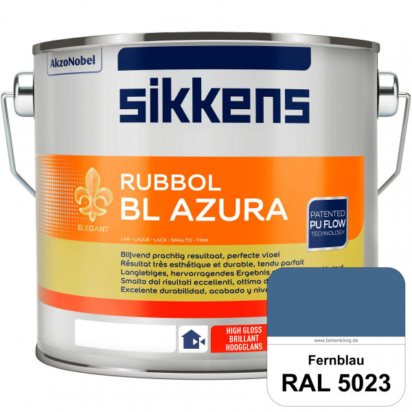 Rubbol BL Azura (RAL 5023 Fernblau) PU-Hochglanzlack (wasserbasiert) innen & außen