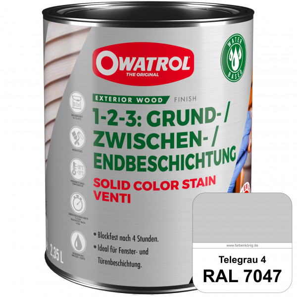 SOLID COLOR STAIN VENTI (RAL 7047 Telegrau 4)
