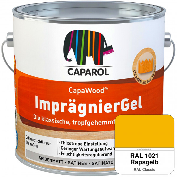 CapaWood® ImprägnierGel (RAL 1021 Rapsgelb) - ersetzt Capadur LasurGel