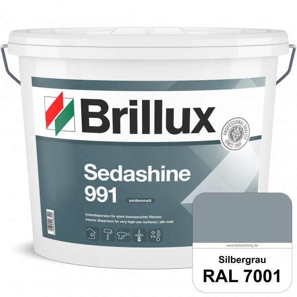 Sedashine 991 (RAL 7001 Silbergrau) Seidenmatte Innendispersion für hoch strapazierfähige & gut rein