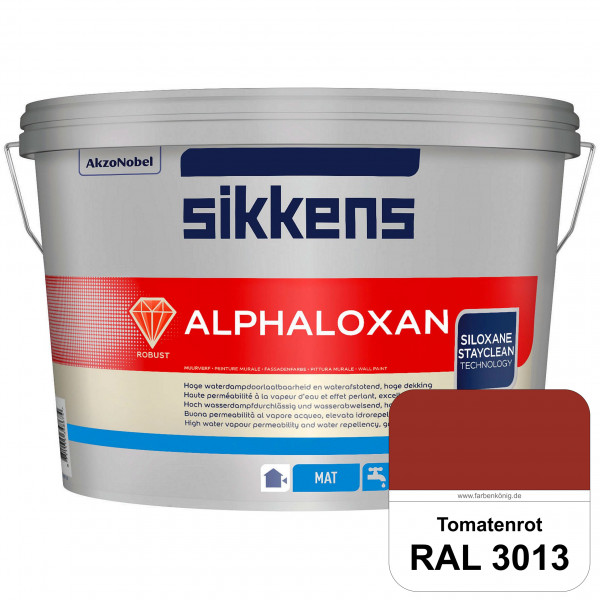 Alphaloxan (RAL 3013 Tomatenrot) Professionelle Siliconharz-Fassadenfarbe (außen)
