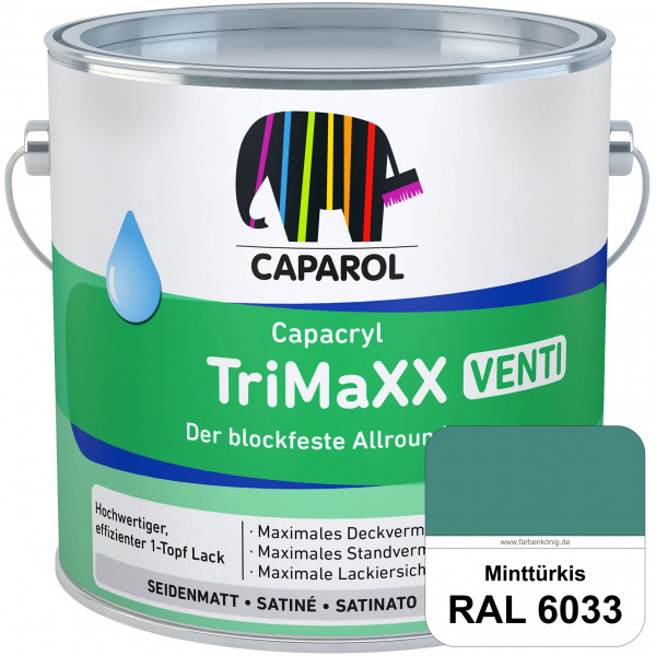 Capacryl TriMaXX Venti (RAL 6033 Minttürkis) Der blockfeste Allrounder für Fenster & Türen