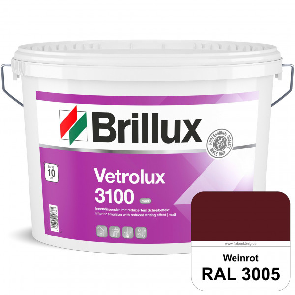 Vetrolux ELF 3100 (RAL 3005 Weinrot) matte & gut zu reinigende Spezial-Innenfarbe