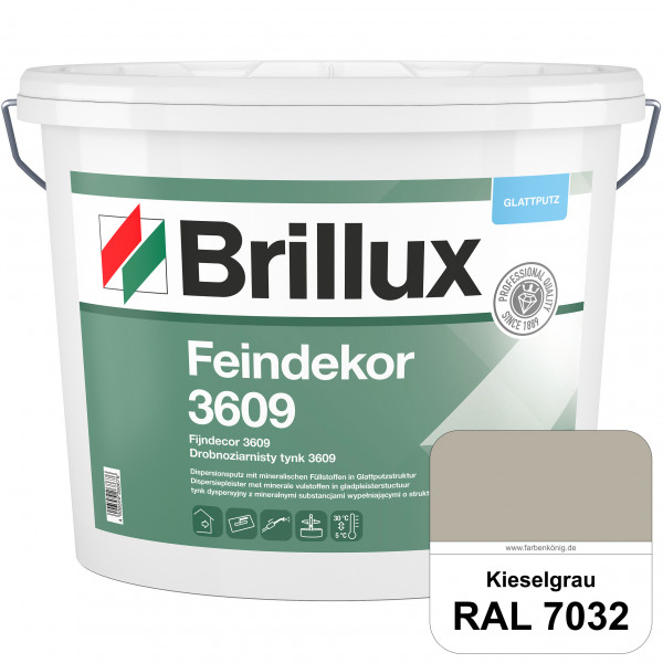 Feindekor ELF 3609 (RAL 7032 Kieselgrau) Glattputz nach DIN EN 15824 zur Erzielung dekorativer und s
