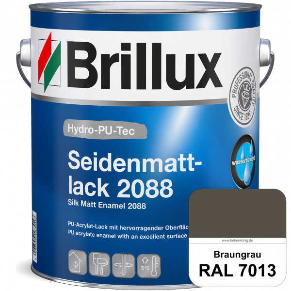 Hydro-PU-Tec Seidenmattlack 2088 (RAL 7013 Braungrau) PU-Seidenmattlack (wasserbasiert) innen