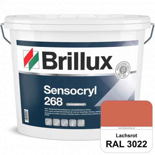 Sensocryl ELF 268 (RAL 3022 Lachsrot) hochwertige seidenglänzende & strapazierfähige Reinacrylat-Inn