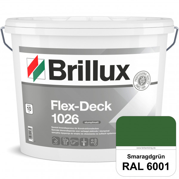 Flex-Deck ELF 1026 (RAL 6001 Smaragdgrün) Hochwertige Innendispersion für Decken mit Installationen