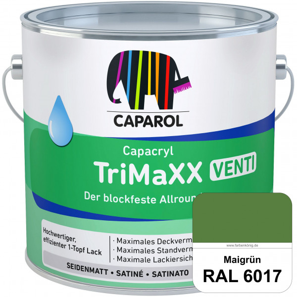 Capacryl TriMaXX Venti (RAL 6017 Maigrün) Der blockfeste Allrounder für Fenster & Türen