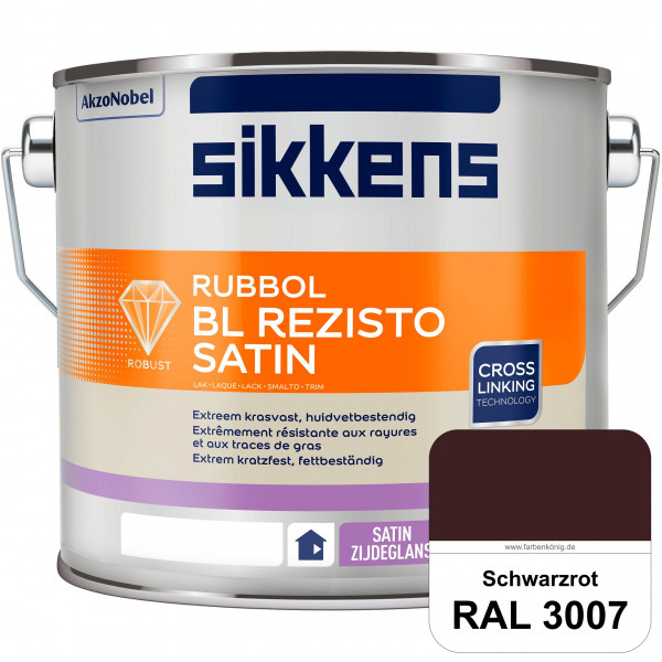 Rubbol BL Rezisto Satin (RAL 3007 Schwarzrot) seidenglänzender und strapazierfähiger Lack (wasserbas