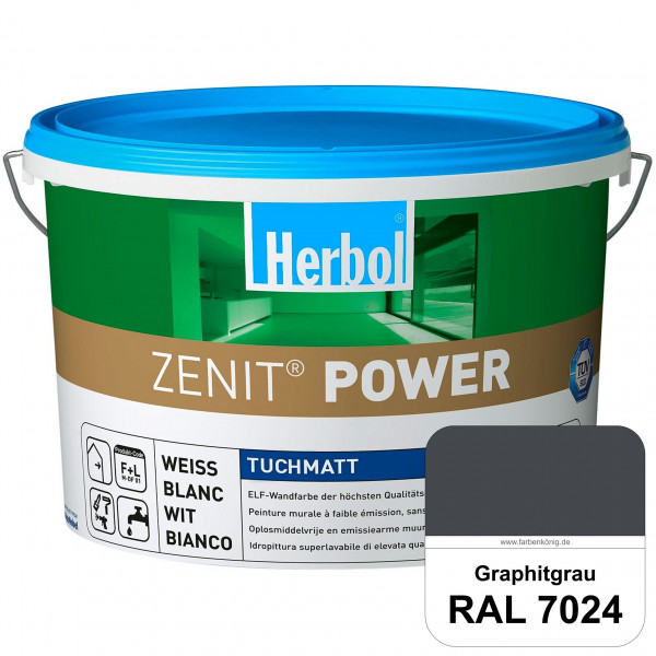 Herbol Zenit Power (RAL 7024 Graphitgrau) Superdeckende ELF-Wandfarbe