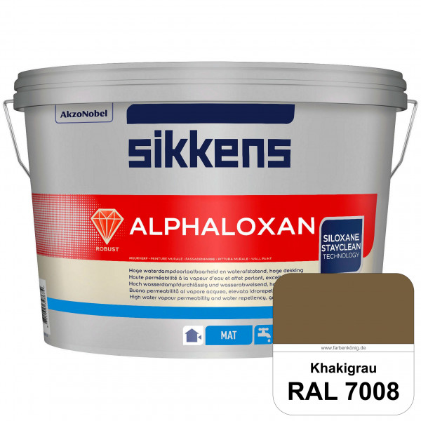 Alphaloxan (RAL 7008 Khakigrau) Professionelle Siliconharz-Fassadenfarbe (außen)