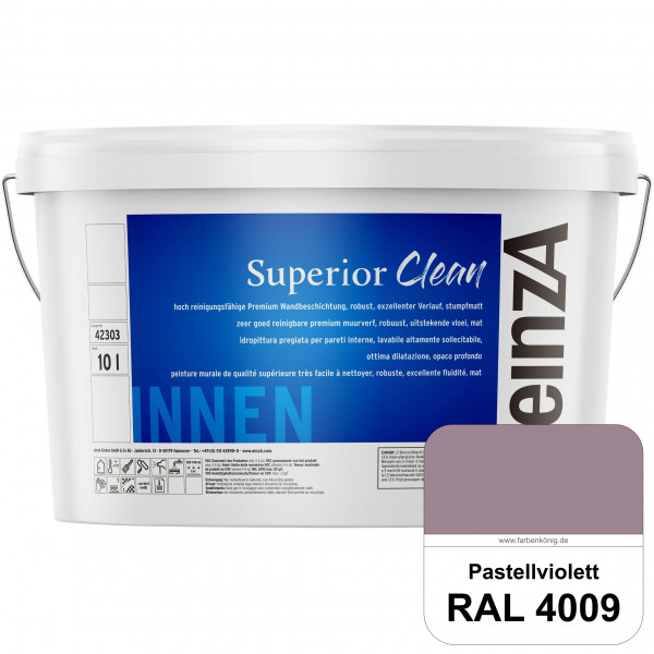 einzA Superior Clean (RAL 4009 Pastellviolett) Hoch reinigungsfähige, stumpfmatte Premium-Wandbeschi