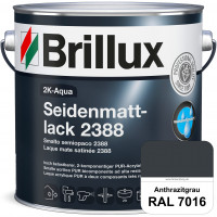 2K-Aqua Seidenmattlack 2388 (RAL 7016 Anthrazitgrau) mechanisch und chemisch hoch belastbar für auße