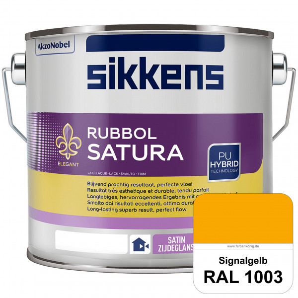 Rubbol Satura (RAL 1003 Signalgelb) seidenglänzender Lack (lösemittelhaltig) innen & außen