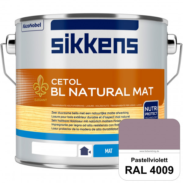 Cetol BL Natural Mat (RAL 4009 Pastellviolett) Matte, wasserverdünnnbare Dünnschichtlasur