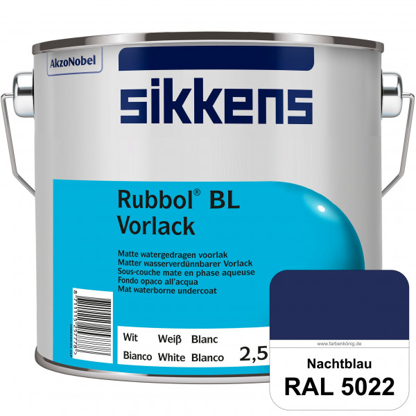 Rubbol BL Vorlack (RAL 5022 Nachtblau) Wasserbasierter, matter & umweltschonender Vorlack (innen)
