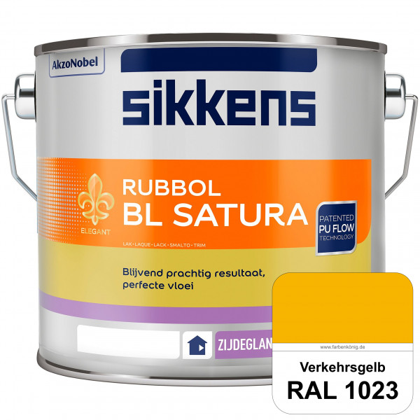 Rubbol BL Satura (RAL 1023 Verkehrsgelb) seidenglänzender PU-Lack (wasserbasiert) innen & außen