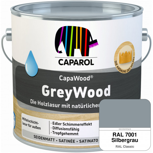 CapaWood® GreyWood (RAL 7001 Silbergrau) - ersetzt Capadur GreyWood
