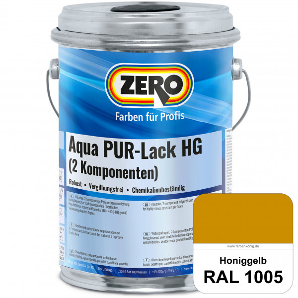 Aqua PUR-Lack HG inkl. Härter (RAL 1005 Honiggelb)