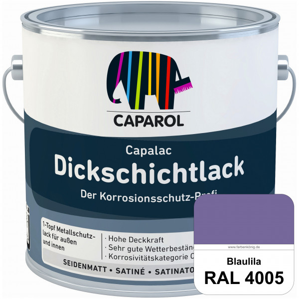 Capalac Dickschichtlack (RAL 4005 Blaulila) 1-Topf Metallschutzlack (löselmittelhaltig) innen & auße