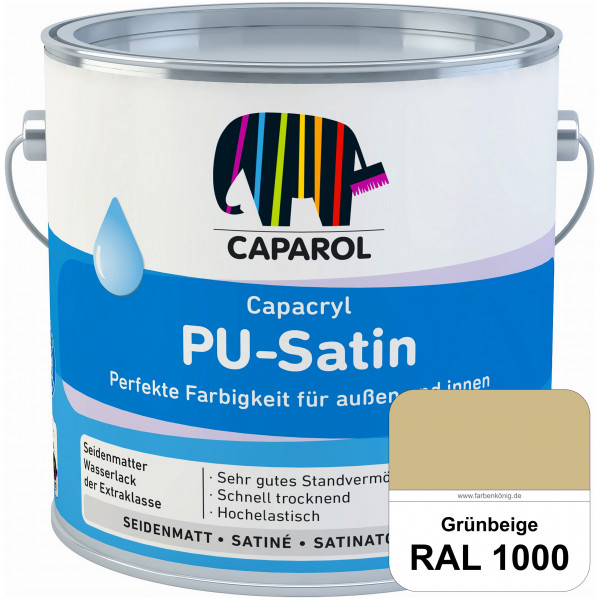 Capacryl PU-Satin (RAL 1000 Grünbeige) hochwertige Zwischen-/ Schluss­lackierungen für grundierte Ho