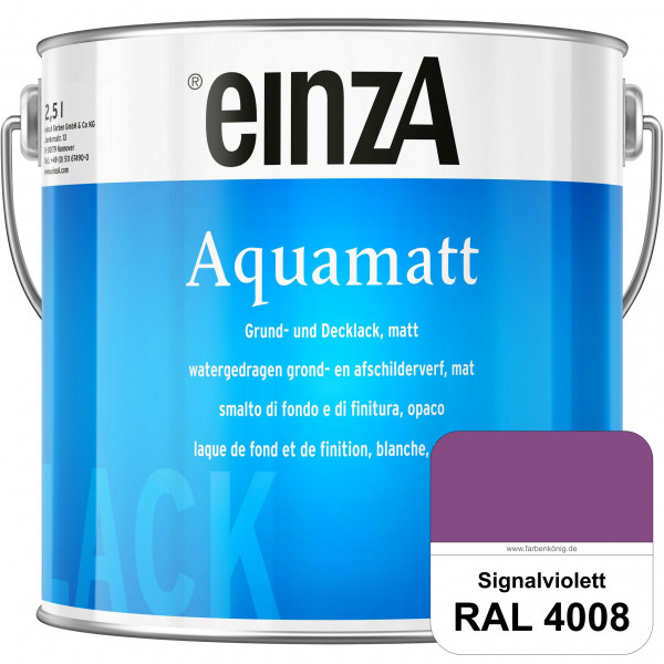 einzA Aquamatt (RAL 4008 Signalviolett) Wasserverdünnbare Vorstreichfarbe & matte Lackfarbe