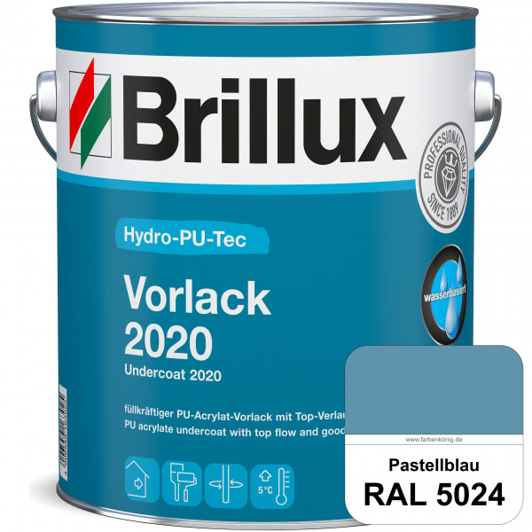 Hydro-PU-Tec Vorlack 2020 (RAL 5024 Pastellblau) hochwertiger Vorlack für grundierte bzw. gespachtel