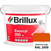 Evocryl 200 (RAL 2009 Verkehrsorange) Verschmutzungsunempfindliche 100% Reinacrylat Fassadenfarbe
