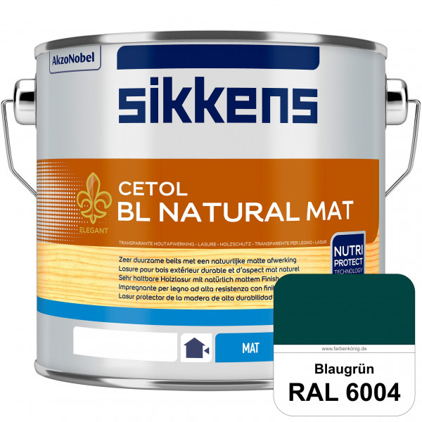 Cetol BL Natural Mat (RAL 6004 Blaugrün) Matte, wasserverdünnnbare Dünnschichtlasur