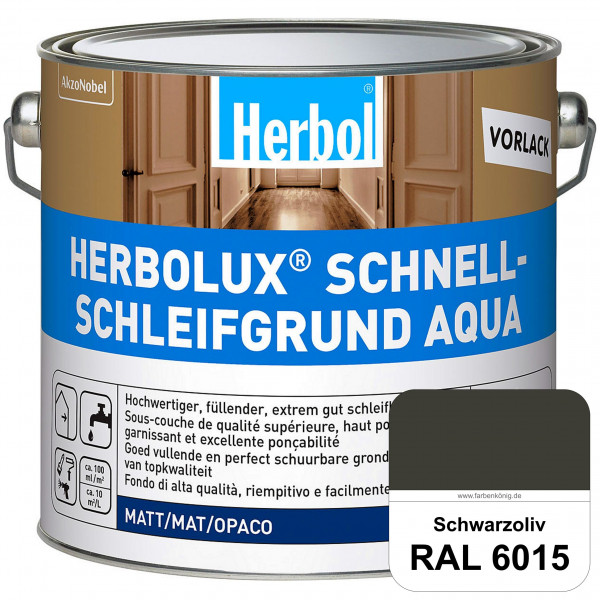 Schnellschleifgrund Aqua (RAL 6015 Schwarzoliv) wasserverdünnbarer Vorlack mit hervorragender Schlei