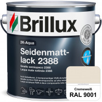 2K-Aqua Seidenmattlack 2388 (RAL 9001 Cremeweiß) mechanisch und chemisch hoch belastbar für außen & 