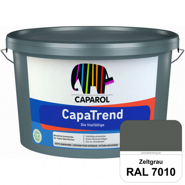 CapaTrend (RAL 7010 Zeltgrau) matte hochdeckende Dispersionsfarbe für den Innenbereich