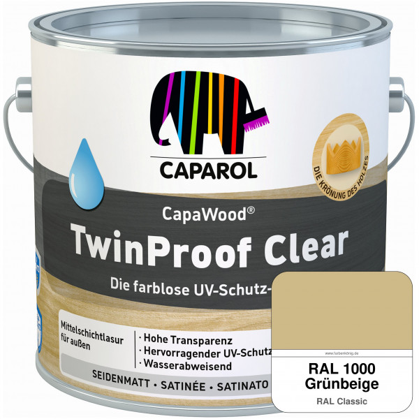 CapaWood® TwinProof Clear (RAL 1000 Grünbeige) - ersetzt Capadur TwinProof