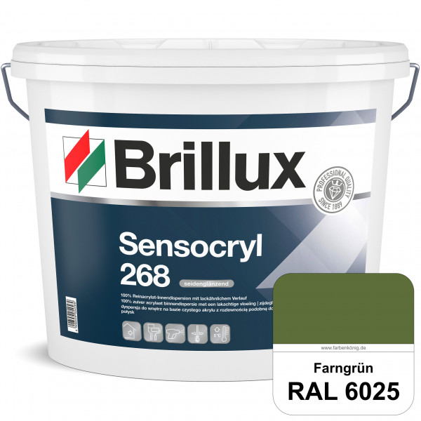 Sensocryl ELF 268 (RAL 6025 Farngrün) hochwertige seidenglänzende & strapazierfähige Reinacrylat-Inn