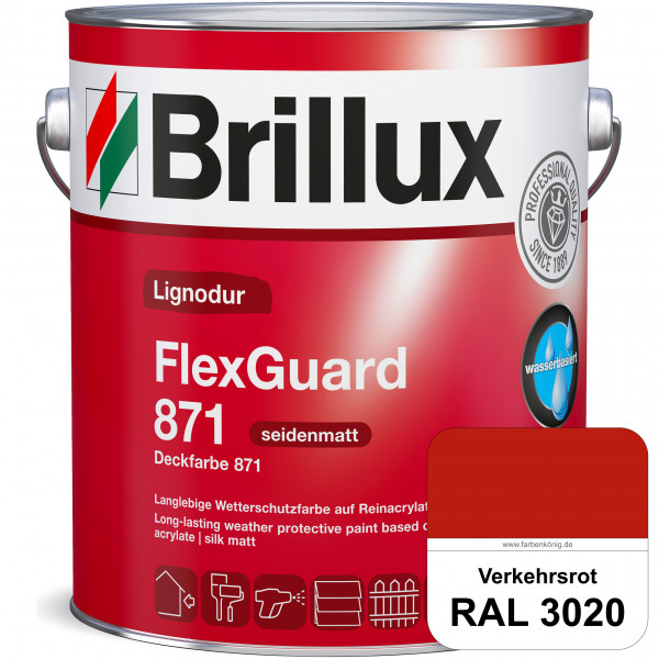 Lignodur FlexGuard 871 (Deckfarbe 871) RAL 3020 Verkehrsrot