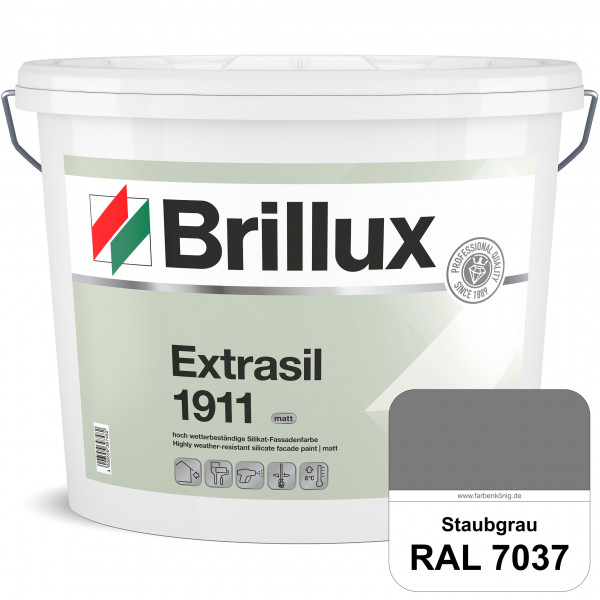 Extrasil 1911 (RAL 7037 Staubgrau) Fassadenfarbe Silikatbasis für Fassaden- und Egalisierungsbeschic
