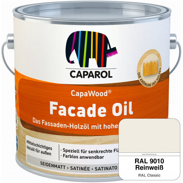 CapaWood® Facade Oil (RAL 9010 Reinweiß)