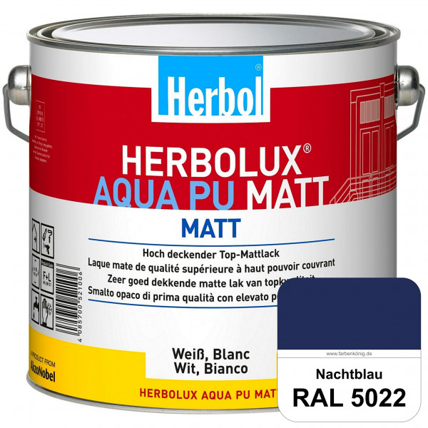 Herbolux Aqua PU Matt (RAL 5022 Nachtblau) Top-PU-Mattlack auf Wasserbasis (Innen)