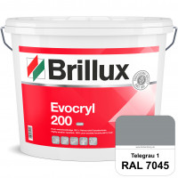 Evocryl 200 (RAL 7045 Telegrau 1) Verschmutzungsunempfindliche 100% Reinacrylat Fassadenfarbe