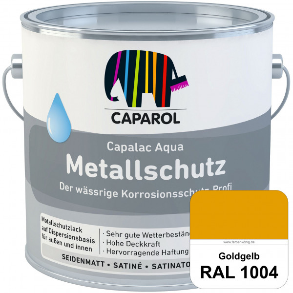 Capalac Aqua Metallschutz (RAL 1004 Goldgelb) wasserbasierter Korrosionsschutz für Stahl & verzinkte