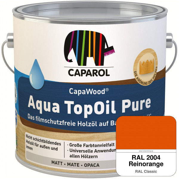 CapaWood® AquaTopOil Pure (RAL 2004 Reinorange) - ersetzt CapaGreen Holz-Öl Aqua