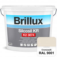 Silcosil KR K2 3674 (RAL 9001 Cremeweiß) siliconverstärkter Dekorputz, Kratzputzstruktur, wetterbest