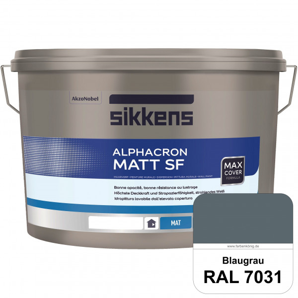 Alphacron Matt SF (RAL 7031 Blaugrau) stumpfmatte & hochwertige Premium-Wandfarbe (innen)