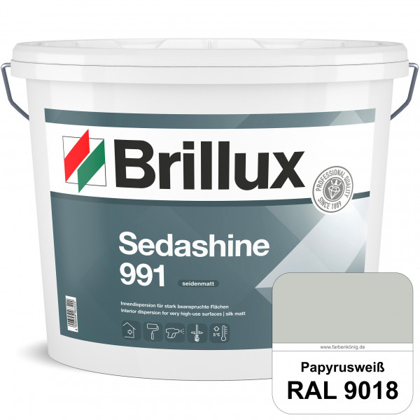 Sedashine 991 (RAL 9018 Papyrusweiß) Seidenmatte Innendispersion für hoch strapazierfähige & gut rei